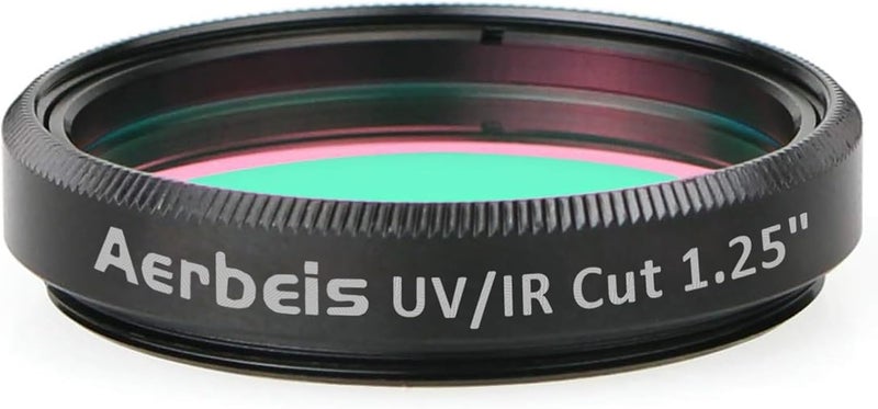 Aerbeis Telescope Filter 1.25 Inch UV IR Cut Block Filter, Aluminum Alloy Material, Frame Stacking Structure, Multi-Layer Coating Optical Glass, Correct Color cast - Image 2